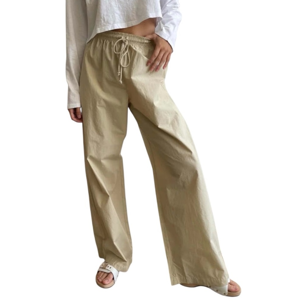 Donni. The Pop Cotton Wide Leg Pants
